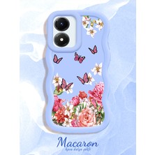 HONTINGA Vivo Y02S Uyumlu Kılıf Düşüme Önleyici Basitlik Anti Düşme Kamera Koruyucu Basit Mavi Yumuşak Silikon Sevgili Çift Telefon Kılıfı Kelebek Desen K9-0353