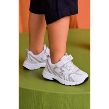 İmershoes Günlük Unisex Çocuk Spor Ayakkabı Cırtlı Lastik Bağcık Desenli Rahat Hafif Taban Sneaker 180