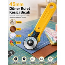 dm dikişmarket Kumaş, Deri, Kağıt Kesim Ruleti 45mm Döner Rulet Kesici Bıçak