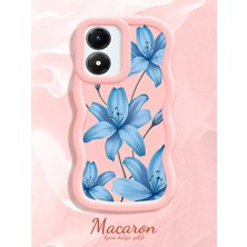 HONTINGA Vivo Y02S Uyumlu Kılıf Düşüme Önleyici Basitlik Anti Düşme Kamera Koruyucu Basit Pembe Yumuşak Silikon Sevgili Çift Telefon Kılıfı Çiçekli Desen K9-0356