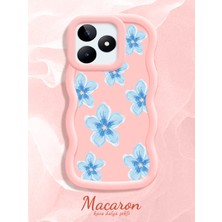 HONTINGA Realme C53 Uyumlu Kılıf Düşüme Önleyici Basitlik Anti Düşme Kamera Koruyucu Basit Pembe Yumuşak Silikon Sevgili Çift Telefon Kılıfı Çiçekli Kılıf Desen K9-0355