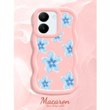 HONTINGA Vivo Y27S Uyumlu Kılıf Düşüme Önleyici Basitlik Anti Düşme Kamera Koruyucu Basit Pembe Yumuşak Silikon Sevgili Çift Telefon Kılıfı Çiçekli Kılıf Desen K9-0355