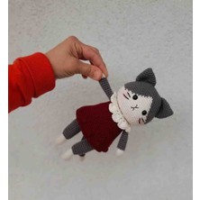Renkli Ve Kreatif Amigurumi Elbiseli Kedi