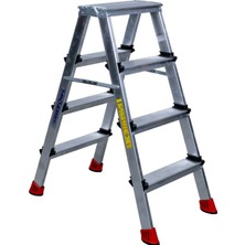 Sözbir Merdiven 4+4 Çift Çıkışlı Premium Alüminyum Merdiven 20X50 Çok Amaçlı/Pratik/Kolay