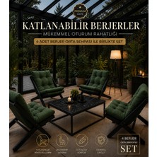 Edmonda Ev Aksesuar 4lü Sehpalı Dinlenme Koltuğu Berjer Balkon Koltuğu Bahçe Kotuğu Tv Sandalyesi