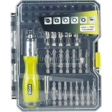 Ryobi Ryobı RAK59SD Cırcırlı Tornavida ve Vidalama Uç Seti 59 Parça
