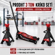 Prodht 3 Ton Alçak Kriko ve Araç Altı Sehpa Seti