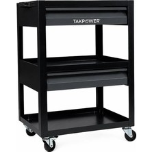 Takpower TAR4409-A 3 Gözlü 2 Çekmeceli Parça Taşıma Arabası Antrasit