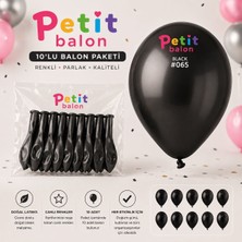 Gemar 10'lu Metalik Siyah Balon