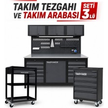 Takpower Takım Tezgahı ve Takım Arabası Premium Atölye Seti Antrasit