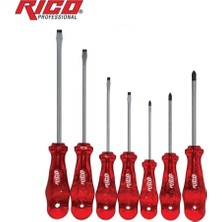 Rico Rıco 003-RC1978 Düz ve Yıldız Uçlu Tornavida Takımı Kraft Seri 7 Parça