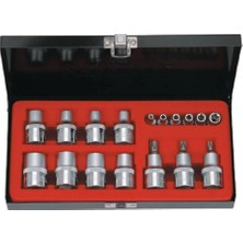 Rico Rıco 007-RC9018 1/2 ve 1/4 Torx Uçlu Lokma Takımı 18 Parça