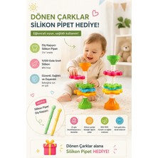 For Kids Forkids Eğitici Zeka Oyuncağı Dönen Çarklar Mama Sandalyesi/oyuncak + Pipet Hediye