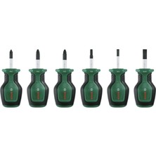 Bosch 1600A032UK Düz ve Yıldız Uçlu Topaç Tornavida Takımı 6 Parça