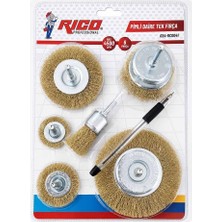 Rico Rıco 024-RC0041 Pimli Saçaklı Daire Tel Fırça Seti 6 Parça