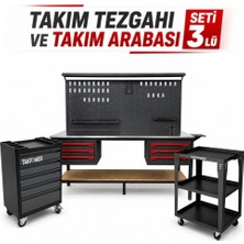 Takpower Takım Tezgahı ve Takım Arabası Profesyonel Atölye Seti Antrasit
