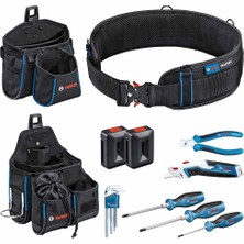 Bosch 1600A02H5C Dolu Takım Çantası - El Aleti Seti Profesyonel 6 Parça Çanta Kemer Seti