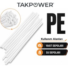 Takpower plastik Kaynak Elektrodu Beyaz Pe 0.9 x 400 mm 20 Adet