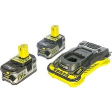 Ryobi Ryobı RC18150-250 Yedek Akü ve Şarj Cihazı Seti - Çift Akü 18V Li-Ion 5AH