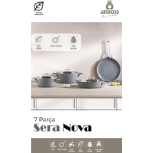 Amboss Sera Nova 7 Parça Seramik Tencere Tava Seti Gri