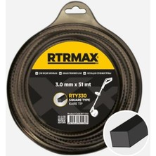 Rtrmax RTY333 Tırpan Misinası Siyah Kare 42 Metre 3.3 mm