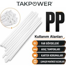 Takpower plastik Kaynak Elektrodu Beyaz Pp 1.0 x 400 mm 20 Adet