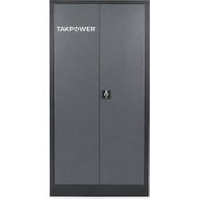 Takpower 2 Kapaklı Metal Dolap - 198 Lik Dosya Dolabı Antrasit Gri