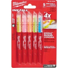 Milwaukee 5 Farklı Renkli Marker Işaretleme Kalemi 5 Adet