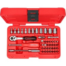 İzeltaş Izeltas 14000005133 1/4 Altı Köşe Lokma Takımı ve Bits Set 45 Parça