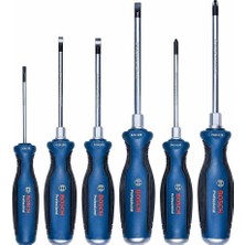 Bosch 1600A016BF Düz ve Yıldız Uçlu Tornavida Takımı 6 Parça