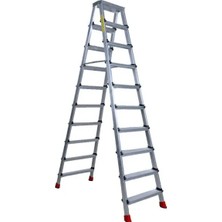 Sözbir Merdiven 10+10 Çift Çıkışlı Premium Alüminyum Merdiven Çok Amaçlı/Pratik/Kolay