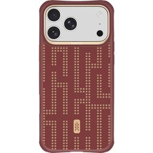iPhone 18 Pro Uyumlu Kılıf M-Safe Şarj Özellikli Raptic Aramid Dual Grid Serisi Karbon Kapak Kırmızı