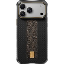 iPhone 18 Pro Max Kılıf M-Safeli Raptic Aramid Dual Rise Serisi 24 Ayar Altın Kaplamalı Karbon Siyah