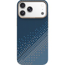iPhone 18 Pro Max Kılıf M-Safe Özellikli Raptic Aramid Skin Serenity Serisi Karbon Kapak Lacivert