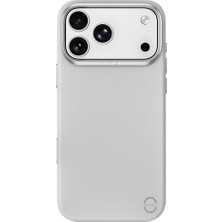 iPhone 18 Pro Max Uyumlu Kılıf M-Safe Şarj Özellikli Polimerik Deri Raptic Urban Nano Kapak Beyaz