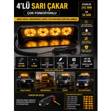 EP Garaj Otomotiv Universal 4'lü Sarı Çakar Lamba Çok Fonksiyonlu Çakmaklık Girişli