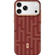 iPhone 18 Pro Max Uyumlu Kılıf M-Safe Şarj Özellikli Raptic Aramid Skin Serisi Karbon Kapak Kırmızı