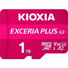 Kioxia Exceria Plus G3 1TB V30 U3 4K Microsd Hafıza Kartı 210/150MB/S LMPL3M001TG2