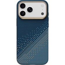 iPhone 18 Pro Kılıf M-Safe Özellikli Raptic Aramid Dual Ultra Serenity Serisi Karbon Kapak Lacivert