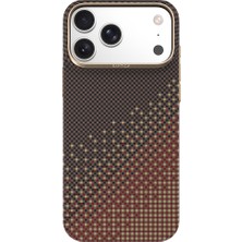 iPhone 18 Pro Kılıf M-Safe Şarj Özellikli Raptic Aramid Skin Serenity Serisi Karbon Kapak Kahverengi