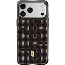 iPhone 18 Pro Max Kılıf M-Safe Şarj Özellikli Raptic Aramid Dual Grid Serisi Karbon Kapak Siyah