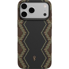iPhone 18 Pro Kılıf M-Safe Şarj Özellikli Raptic Aramid Dual Ultra Scepter Serisi Karbon Kapak Siyah