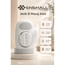 Enshall Premium Şarjlı Kablosuz El Masaj Termal &hava Kompresyonlu Terapi 3 Isı 5 Sıkıştırma 3 modlu El Masajı Aleti