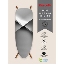 Gercella Xxl Prestige Ütü Masası Kılıfı Bezi Örtüsü Gri