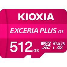 Kioxia Exceria Plus G3 512GB V30 U3 4K 210MB/S-150MB/S Microsd Hafıza Kartı LMPL3M512GG2