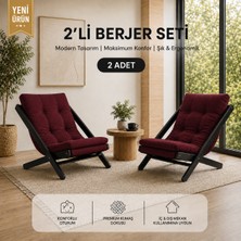 Evdera Mobilya 2li Dinlenme Koltuğu Berjer Balkon Koltuğu Bahçe Kotuğu Tv Sandalyesi