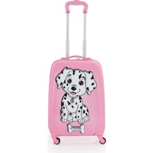 MÇS V307 ABS ÇOCUK VALİZ-PEMBE DALMAÇYALI