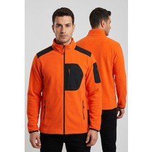 Proform Tekstil Proform Outdoor Fermuarlı Turuncu-Siyah Polar Özel Baskı Yapılabilir