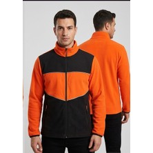 Proform Tekstil Proform Outdoor Fermuarlı Siyah-Turuncu Polar Özel Baskı Yapılabilir