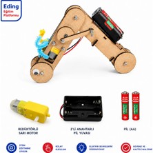 Eding Eğitim Platformu Eding Paytak Robot Hareketli Hareket ve Enerji Dönüşümü Fen Deneyi Robot Kiti | Redüktörlü Dc Motorlu Stem Fen Bilimleri Deney Seti